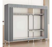 Armoire multifonction en toile - Armoire portable en tissu avec étagères et penderie pliable Ra pour rangement de chambre à coucher 84 x 46 x 173 cm et solution gain de place