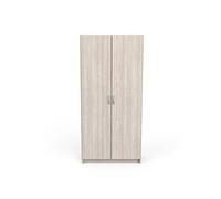PEGANE Armoire Multifonction Meuble à Chaussures 2 Portes avec 5 étagères Couleur chêne Clair - Largeur 79,7 x Profondeur 41,4 x Hauteur 169,5 cm