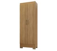 Armoire Multifonctions Chêne 2 portes 5 Niches L 63 H 180 P 35 cm - L 63 x l 35 x H 180 cm