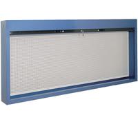 Armoire murale 1000 mm avec panneau perforé et rideau métallique verrouillable - Rangement sécurisé pour outils Heco HE110104BL