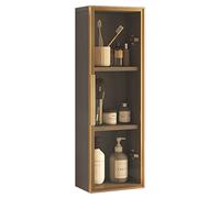 Armoire murale à 3 niveaux avec portes pour petits espaces de salle de bain, armoire à pharmacie et placard de cuisine, casier de rangement, organisateur de cosmétiques (B porte droite 25 x 14 x 75