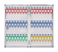 Armoire murale à clés en alliage d'aluminium avec serrure et étiquettes Solution de rangement 48 clés pour bureau, salle de classe et salle de sport sécurisée