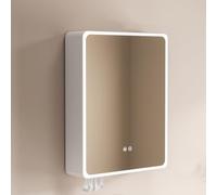 Armoire murale avec miroir et distributeur de mouchoirs, design en aluminium peu encombrant pour une installation facile dans les salles de bains et les espaces de vie