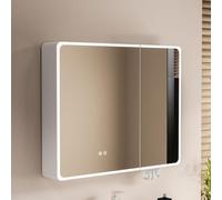Armoire murale avec miroir et distributeur de mouchoirs, design en aluminium peu encombrant pour une installation facile dans les salles de bains et les espaces de vie