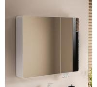 Armoire murale avec miroir et distributeur de mouchoirs, design en aluminium peu encombrant pour une installation facile dans les salles de bains et les espaces de vie