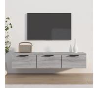 Vidaxl Armoire Murale Sonoma Gris 102x30x20 Cm Bois D'ingénierie Marron