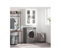 Vidaxl Armoire Murale Blanc 69,5x34x90 Cm Bois D'ing¿¿Nierie Multicolore