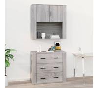 Armoire Murale Blanc 80x33x80 cm Bois d'Ingénierie Suspendue Salon vidaXL