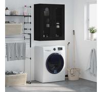 vidaXL Armoire murale 69,5x34x90 cm - Meuble flottant avec rangement - Noir