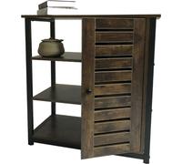 Armoire murale buffet table d'appoint Tough - métal noir bois brun