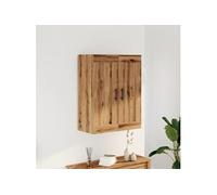 vidaXL Armoire murale Chêne artisanal 69,5x34x90 cm Bois d'ingénierie Multicolore