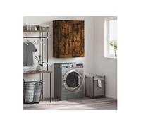 Armoire murale chêne fumé 69,5x34x90 cm bois d ingénierie