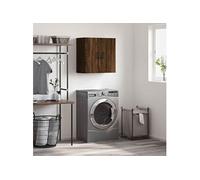 Vidaxl Armoire Murale Chêne Marron 60x31x60 Cm Bois D'ingénierie Marron