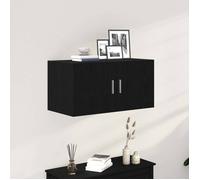 vidaXL Armoire murale en bois d'ingénierie Chêne noir 80x39x40 cm 2 portes