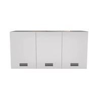 Armoire Murale Cuisine Rangement Armoire Murale en Acier Inoxydable 304 Étagères de Rangement Épaisses Charnières Silencieuses Meuble Suspendu Salle de Bain pour Garage, Atelier, Cuisin(110x35x61cm)