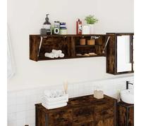 vidaXL Armoire murale de bain Chêne fumé 60x25x30 cm Bois d'ingénierie Marron