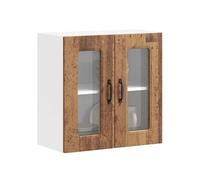 vidaXL Armoire murale de cuisine Kalmar avec porte en verre, vieux bois Marron