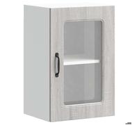 Armoire murale de cuisine avec porte vitrée Kalmar - vidaXL - module cuisine - bois d'ingénierie - gris sonoma - 40 x 31 x 60 cm{wmd