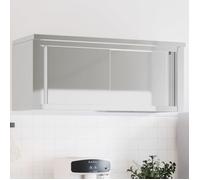 Armoire murale de cuisine avec portes coulissantes inox