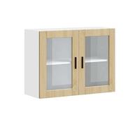 Armoire murale de cuisine et porte en verre Porto chêne sonoma, meuble mural de cuisine, armoires murales avec 854090