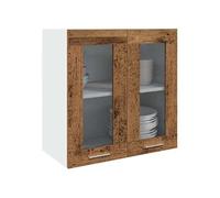 Armoire murale de cuisine "Lyon" avec porte vitrée Bois ancien 60 x 31 x 60 cm 856167
