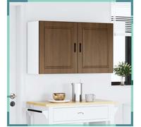Armoire murale de cuisine - Porto - chêne marron - 50 x 31 x 60 cm - Lot de 2