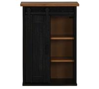 Armoire murale de cuisine - STAR - Meuble haut à suspendre HALDEN - porte coulissante noir 49x22,5x70 cm LL166