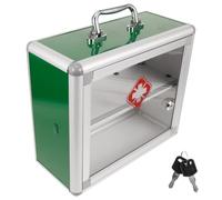 Armoire Murale de Premiers Secours, Rangement à Compartiments Multiples | Alliage D'aluminium, Panneau Acrylique Transparent, Bords Arrondis, pour Ateliers et Lieux Publics