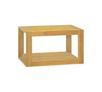 Armoire Murale de Salle de Bain Armoire Suspendue avec Tablette Meuble Flottant de Toilette Meuble de Rangement 60x45x35 cm Bois de Teck Solide