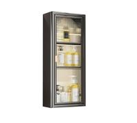 Armoire murale de salle de bain au-dessus des toilettes, étagère de rangement réglable pour produits cosmétiques, étagère à suspendre pour salon, entrée, cuisine (gris, 30 x 70 cm)