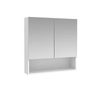 Vente-unique - Armoire Murale de Salle de Bain avec Miroir et Niche - Blanc - ZUMPA