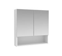 Vente-unique - Armoire Murale de Salle de Bain avec Miroir et Niche - Blanc - ZUMPA