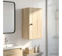 vidaXL Armoire Murale de Salle de Bain Breda Gris béton, Meuble de Salle de Bain Moderne, Rangement Mural résistant à l'humidité, Organisateur Compact, Gain de Place