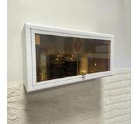 Armoire Murale de Salle de Bain en Acier Inoxydable avec Porte en Verre | Armoire Murale de Rangement pour Cuisine et Salle de Bain, Meuble à Médicaments au-Dessus.(White,70x25x30cm/27.6x9.8x11.8in)