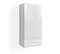 Vicco Armoire Murale de Salle de Bain Fredd, Blanc Haute Brillance, 36 x 77 cm
