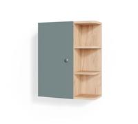 Vicco Armoire Murale de Salle de Bain Fynn, Vert/Chêne de Force doré, 47.2 x 59.2 cm