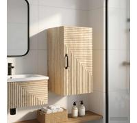 vidaXL Armoire Murale de Salle de Bain HAARLEM Noir 30 x 31 x 59 cm, Meuble de Salle de Bain Moderne, Rangement Mural résistant à l'humidité, Organisateur Compact, Gain de Place