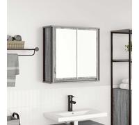 Vidaxl Armoire Murale De Salle De Bain Miroir Chêne Noir 60x21x60 Cm Noir