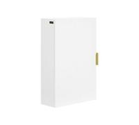 kleankin Armoire Murale de Salle de Bain- Meuble de Rangement - avec étagère réglable - dim. 40L x 15l x 60H cm Blanc