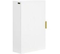 kleankin Armoire murale de salle de bain – Meuble de rangement, étagère réglable, 40×15×60 cm Blanc