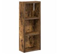Armoire murale de salle de bain - vidaXL - caisson mural - bois d'ingénierie - chêne fumé - 20 x 10 x 50 cm - 2 étagères{ttq13b}