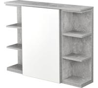 Armoire murale de salle de bains 64 x 80 x 20 cm Armoire de toilette avec porte et 3-3 étagères Armoire suspendue Panneau de particules aspect béton