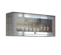 Armoire murale en acier inoxydable 304 épaissie avec armoire suspendue à porte rabattable,armoire de rangement murale sans perforation pour cuisine et salle de bain(90*22*34.5cm/35.4*8.7*13.6in)