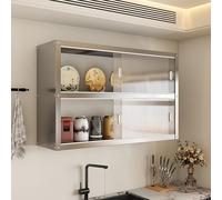 Armoire murale en acier inoxydable avec portes pour cuisine et salle de bain Design étroit (90 x 35 x 70 cm) Économie d'espace Solution d'organisation durable et élégante