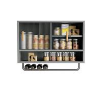 Armoire murale en acrylique avec porte coulissante, étagère de rangement élégante pour cuisine, salon, salle à manger et salle de bain