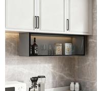 Armoire murale en bois avec porte simple en verre, organisateur de maquillage, armoire à pharmacie, pour salon, chambre, cuisine, salle de bain, entrée