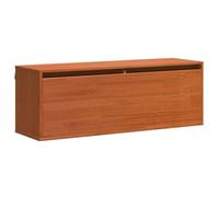 Armoire murale en bois de pin - vidaXL - 100x30x35 cm - Cire marron - Bois de pin massif - Étagères murales