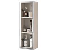 Armoire murale étroite à 3 étages avec portes, idéale pour les petits espaces, salle de bain, cuisine, médicaments, étagère montée, organisateur de cosmétiques, solution d'économie d'espace
