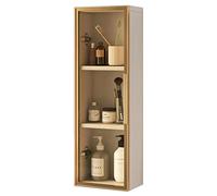 Armoire murale étroite à 3 étages avec portes pour petits espaces, idéale pour la salle de bain, la cuisine et le rangement de médicaments, organiseur de cosmétiques robuste, solution d'économie
