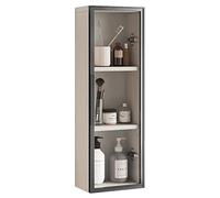 Armoire murale étroite à 3 niveaux avec portes - Petite armoire à pharmacie de salle de bain, armoire de cuisine, casier de rangement cosmétique sans perforation